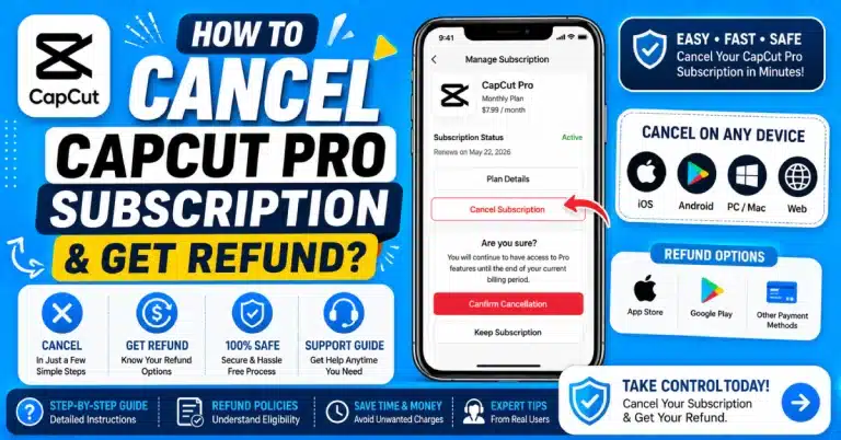 How to Cancel CapCut Pro Subscription & Get Refund_